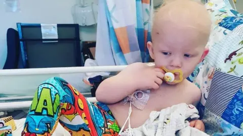 Lauren Bayliss-Watts Albie in the hospital