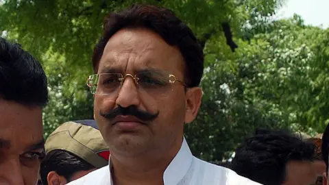  Mukhtar Ansari being produced in a court in New Delhi on May 15, 2010