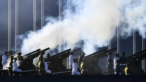 EPA A gun salute in Canberra, Australia