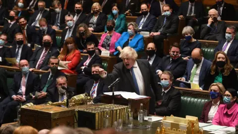 UK Parliament/Jessica Taylor Boris Johnson and Tory MPs