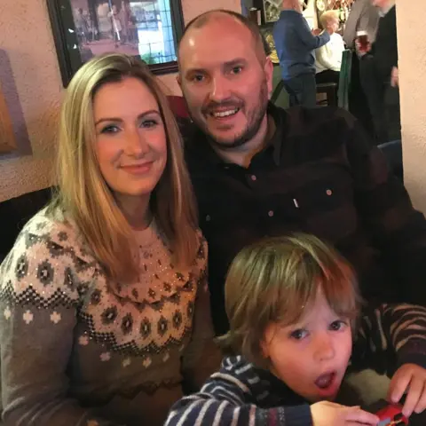 Rachael Bland Rachael with her husband Steve and son Freddie