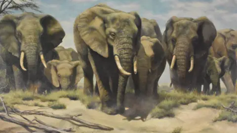 Halls Willem Sternberg de Beer (b.1941) The High and Mighty, which carries an estimate of £600-£800.