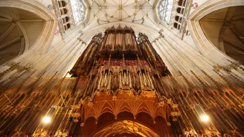 York Minster View of organ's pipes