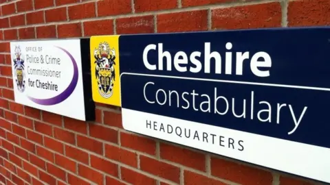 BBC Cheshire Police sign