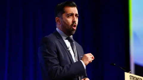 Getty Images Humza Yousaf, SNP Conference in Aberdeen