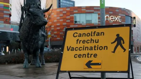 BBC Vaccination centre in Newport