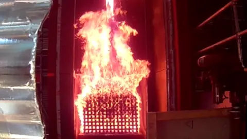 MCRMA Cladding fire test