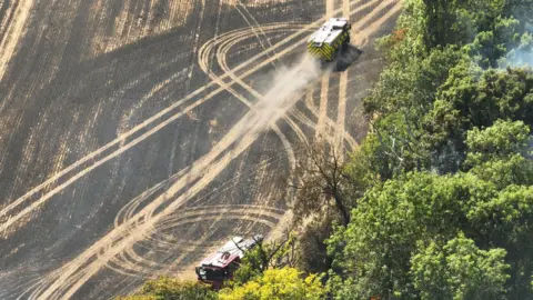 SX Drones Ltd A field fire in Broomfield, Essex