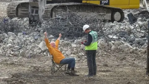 Jake Loader Connor O'Callaghan at the site