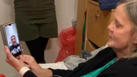 The Myton Hospices Jo-Anne Shaw on a call with Tom Hardy