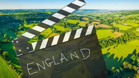 Getty Images clapper board and landscape