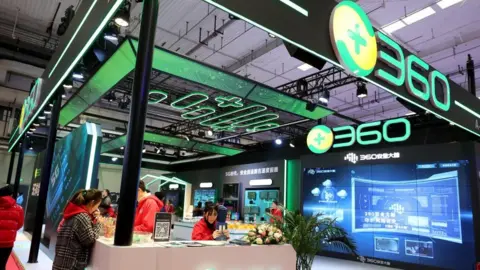 Getty Images A Qihoo booth at a tech conference