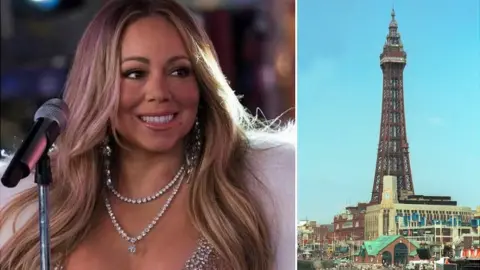 Getty Images/BBC Mariah Carey/Blackpool Tower
