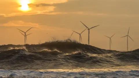 Getty Images Wind turbines