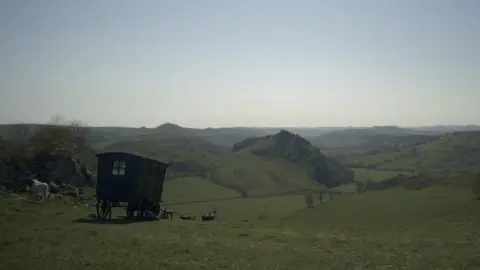 BBC/Caryn Mandabach Productions Final scenes of Peaky Blinders shot at Chrome Hill, Peak District, Derbyshire