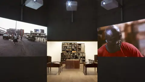 Michael Pollard Parliament of Ghosts by Ibrahim Mahama at Whitworth art gallery