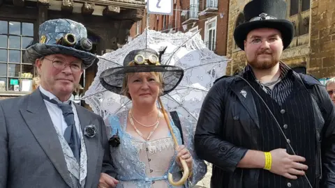 People at the Lincoln steampunk festival 2017