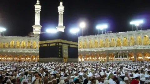 AFP/Getty Images Muslim pilgrims perform the circumambulation of the Kaba in the holy city of Mecca, Saudi Arabia