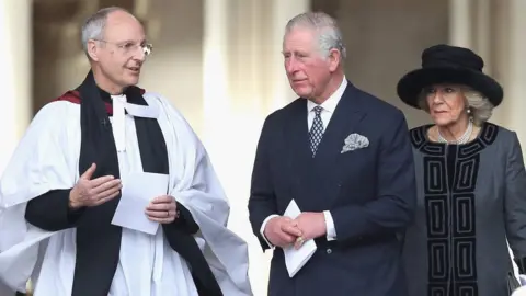 Getty Images The Prince of Wales and Duchess of Cornwall with the Den of St Paul's