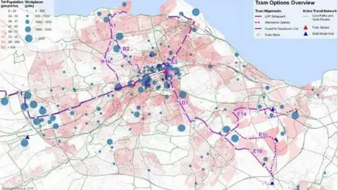 City of Edinburgh Council Tram map