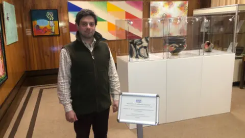 Swindon Borough Council Councillor Matty Courtliff at Swindon Museum and Art Gallery