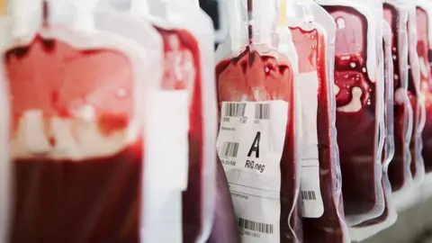 SPL Bags of donated blood