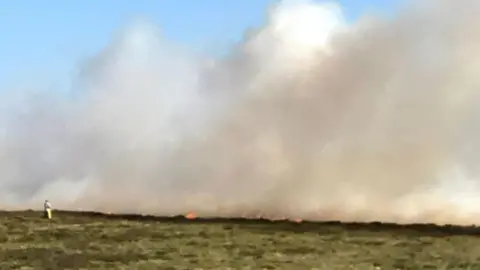 Emma Louise/BBC Weather Watchers The fire