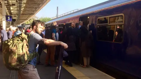 Lydia German Crowded Bolton platform