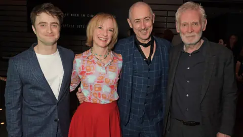 Getty Images Endgame cast (left-right): Daniel Radcliffe, Jane Horrocks, Alan Cumming and Karl Johnson