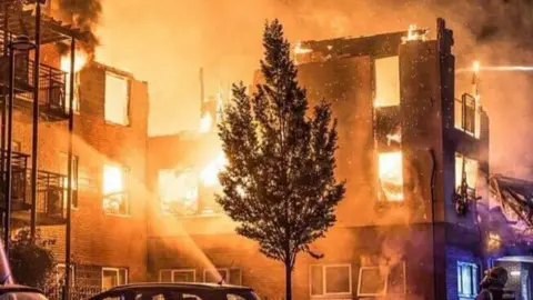 Cheshire Fire and Rescue Service Scene of the fire