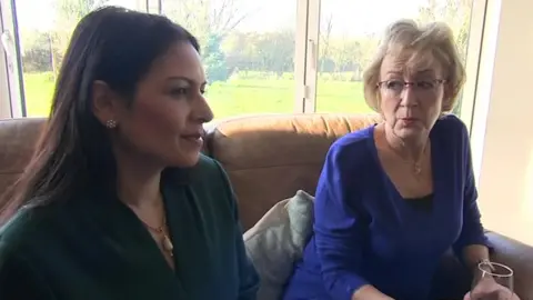 Priti Patel and Andrea Leadsom met the Dunn family