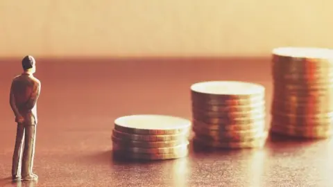 Getty Images Illustration of man with coins