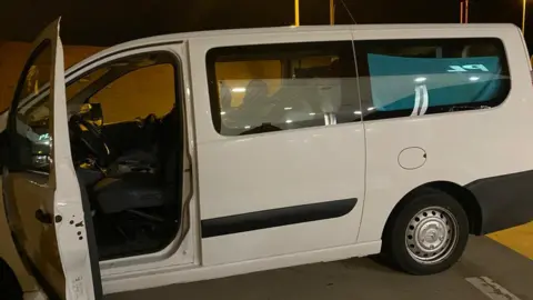 Zoey Davies White van