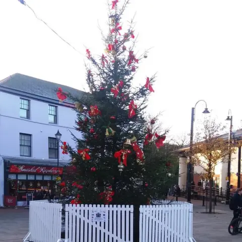 Neath Town Council Neath has responded with this tree after facing criticism last year