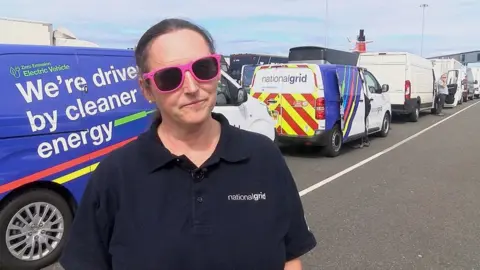 woman with pink sunglasses on