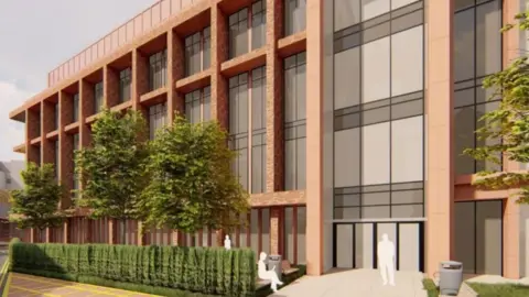 Day Architectural Computer generated photo of what the extension will look like