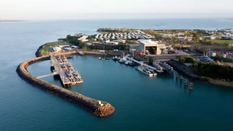 Getty Images An aerial view of the Larrakeyah Defence Precinct