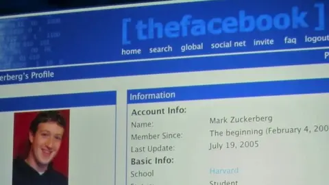 Facebook screen shot from early days