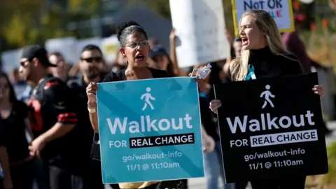 Reuters Staff protests at Google