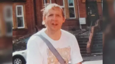 Brain Tumour Research Michael Lock in the street in 2003