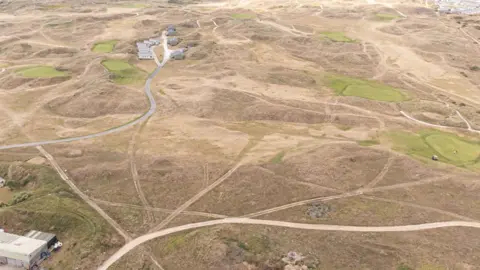 PA Media A dry golf course near Perranporth, Cornwall in July