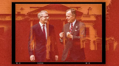 BBC George HW Bush and John Major