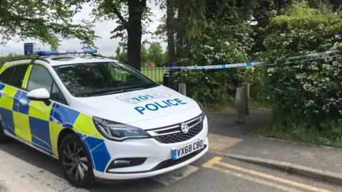 BBC Pictures of the scene on Sunday morning