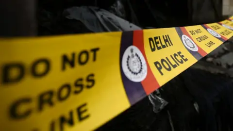 Getty Images File pic of Delhi police tape