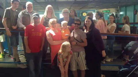 Jean Brown Jean and Tommy Brown at the dodgems at Barry's