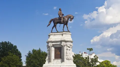 The statue of Robert E. Lee in Virginia