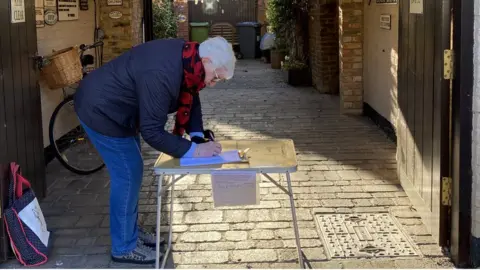 Dale Mckean resident signing the petition