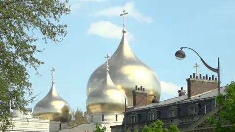 BBC The golden spires of the Russian Orthodox Cathedral de la Sainte-Trinité in Paris