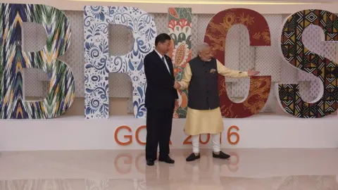 Getty Images Xi Jinping and Narendra Modi at the 2016 BRICS summit