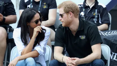 Getty Images Markle and Harry at Invictus Games